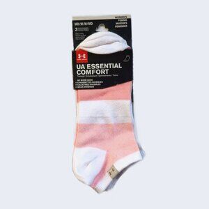 UNDER ARMOUR 3 Pairs UA Essential Comfort Women Training No Show Socks 7-10.5